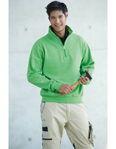 Hanorac de lucru cu guler înalt și fermoar scurt